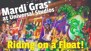 Riding a Mardi Gras Float at Universal Studios Orlando!