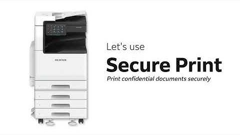 Fujifilm Apeos C3060, C2560 and C2060 Secure Print Demo