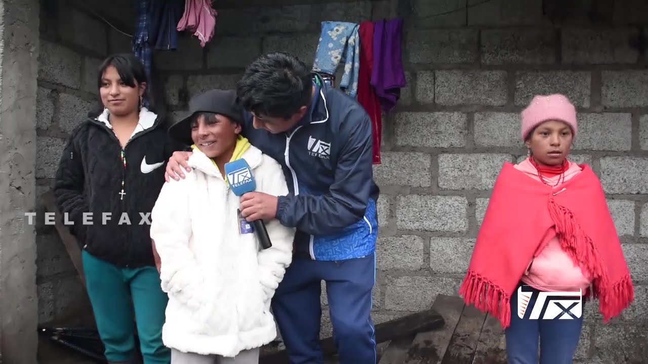 Niños Huérfano en total Abandodo reciben ayudas Simiatug Bolívar 