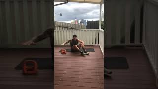 C: Plate hold double leg dead bugs