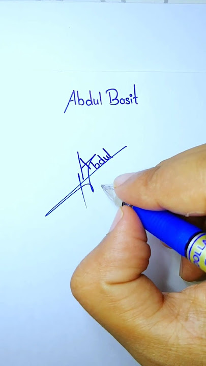 Abdul Basit Unveils Unique #signature Design Style Artistic Letter Designs Gone Viral #sign
