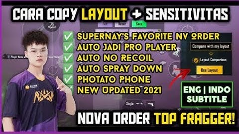 CODE LAYOUT & SENSITIVITY [NEW] NV ORDER 2021
