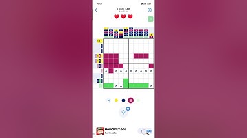 Nonogram Color - Level 348 Medium  #nonogram​​​ #nonogramlevel​​​ #nonogramcolor​​​