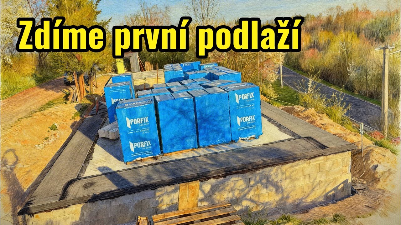 Stavba domu z Porfixu svépomocí - 1.NP