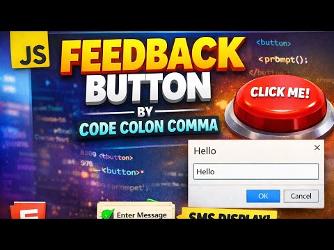 🔥 Feedback Button in JavaScript | Click & Show SMS 💬 #javascript 