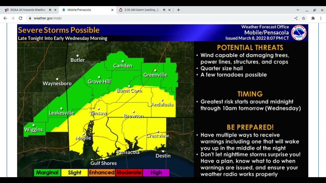 PDS Tornado Warning Mobile AL NO EAS YouTube