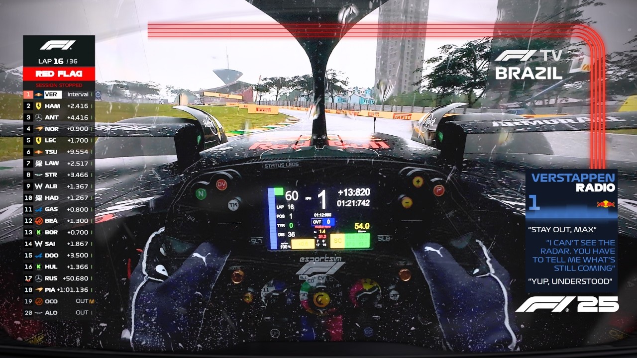 ULTRA REALISTIC F1 25 - Max Verstappen Red Bull RB21 Brazil GP