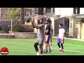 LeBron James Dwight Howard Anthony Davis Play Football At Lakers Practice! HoopJab NBA