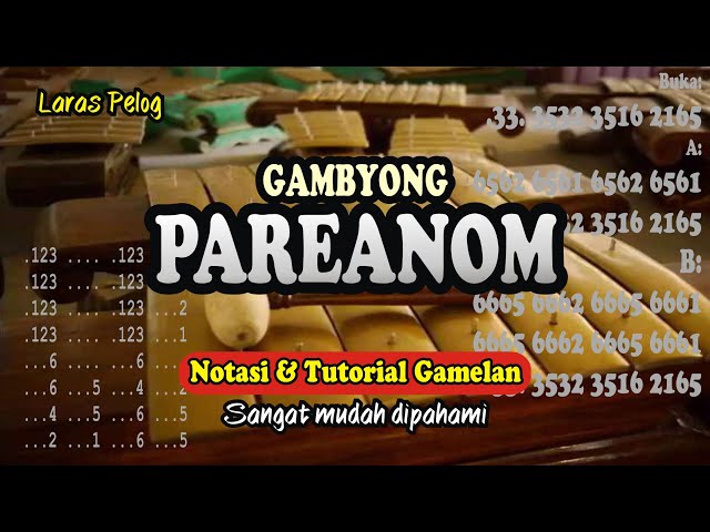 Notasi Gamelan GAMBYONG PAREANOM class=