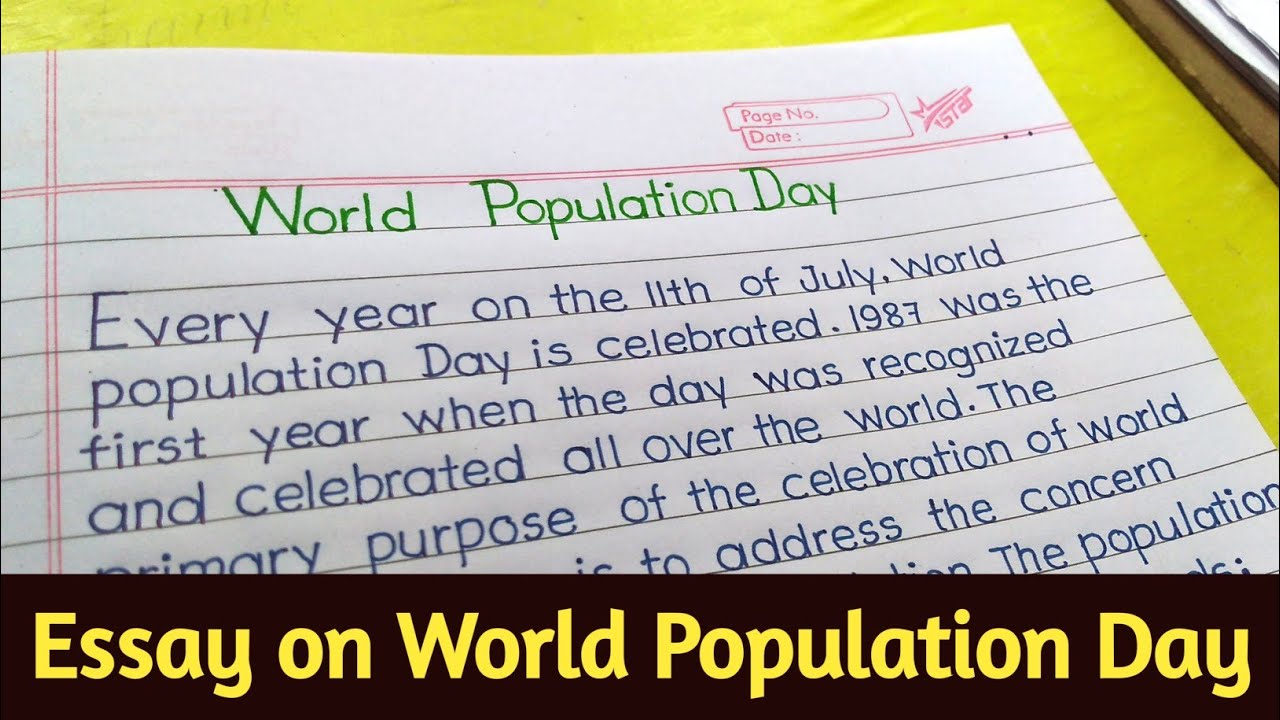 world population day essay for class 8