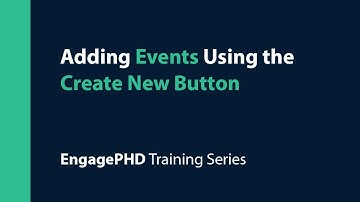 Adding Events Using the Create New Button