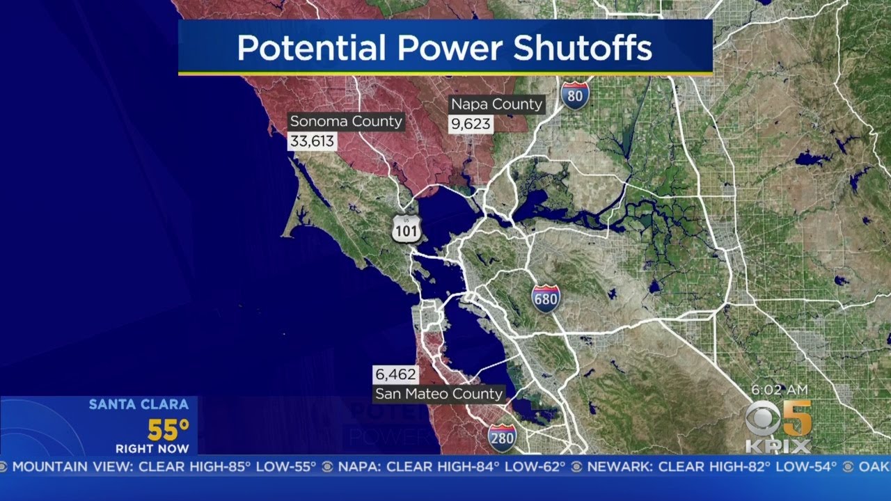 Thousands Of Bay Area PG&E Customers Again Face Potential Power ...