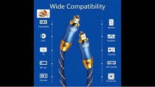 Cabo De Fibra Óptica Emk Linha Premium Para Sound Bar E Tvs 4K 8K E Full Hd