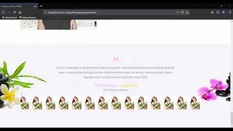 Paradise Themeforest PSD To HTML With Bootstrap 4 & Sass (Testimonial Area)