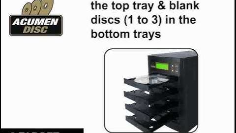 Acumen Disc Multiple Media DVD & CD Discs Duplicator Tower System - Introduction on how to use it