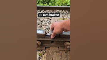 Train passed Broken Rail Track Joint. #railway #track #broken #shorts