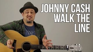 Video thumbnail of "Johnny Cash Guitar Lesson - I Walk The Line Intro Lick - How to Play on Guitar - Tutorial"