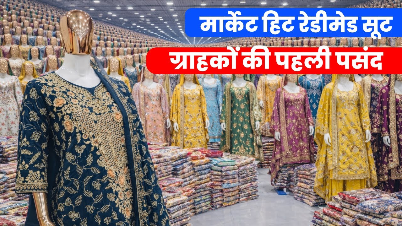 मार्केट हिट रेडीमेड सूट  ग्राहकों की पहली पसंद | Surat Suit Wholesale Market | Wholesale Suit market