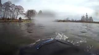 Карповий кораблик для завозу прикормки  перший тест на воді.