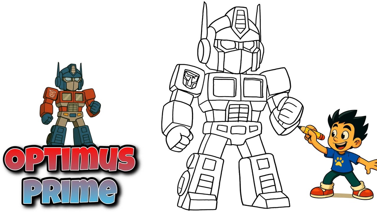 How to Draw Optimus Prime #transformers #optimusprime #drawing