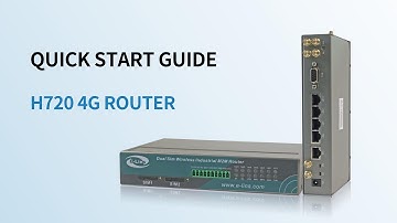 H720 - Dual SIM 4G industrial router - QUICK START GUIDE