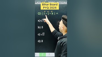 1 Marks Question || Bihar Board PYQ 2024 | Vector Algebra  Chapter 10 Class 12 Board Exam 2025