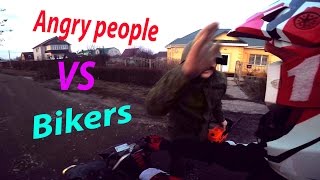 Angry people VS Bikers