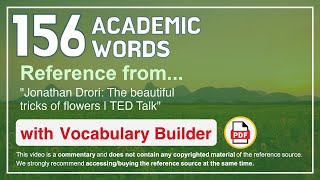 156 Academic Words Ref from Jonathan Drori: The beautiful tricks of flowers | TED Talk