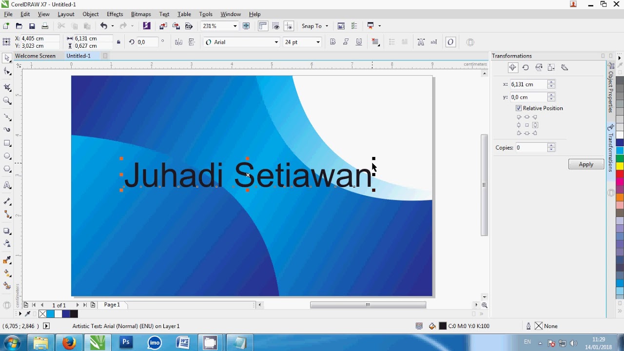  Cara  Membuat  Desain  Kartu Nama Dengan  CorelDraw  YouTube