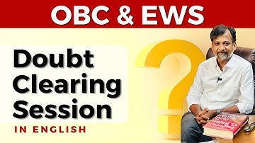 OBC & EWS Doubt Clearing Session | English | Israel Jebasingh