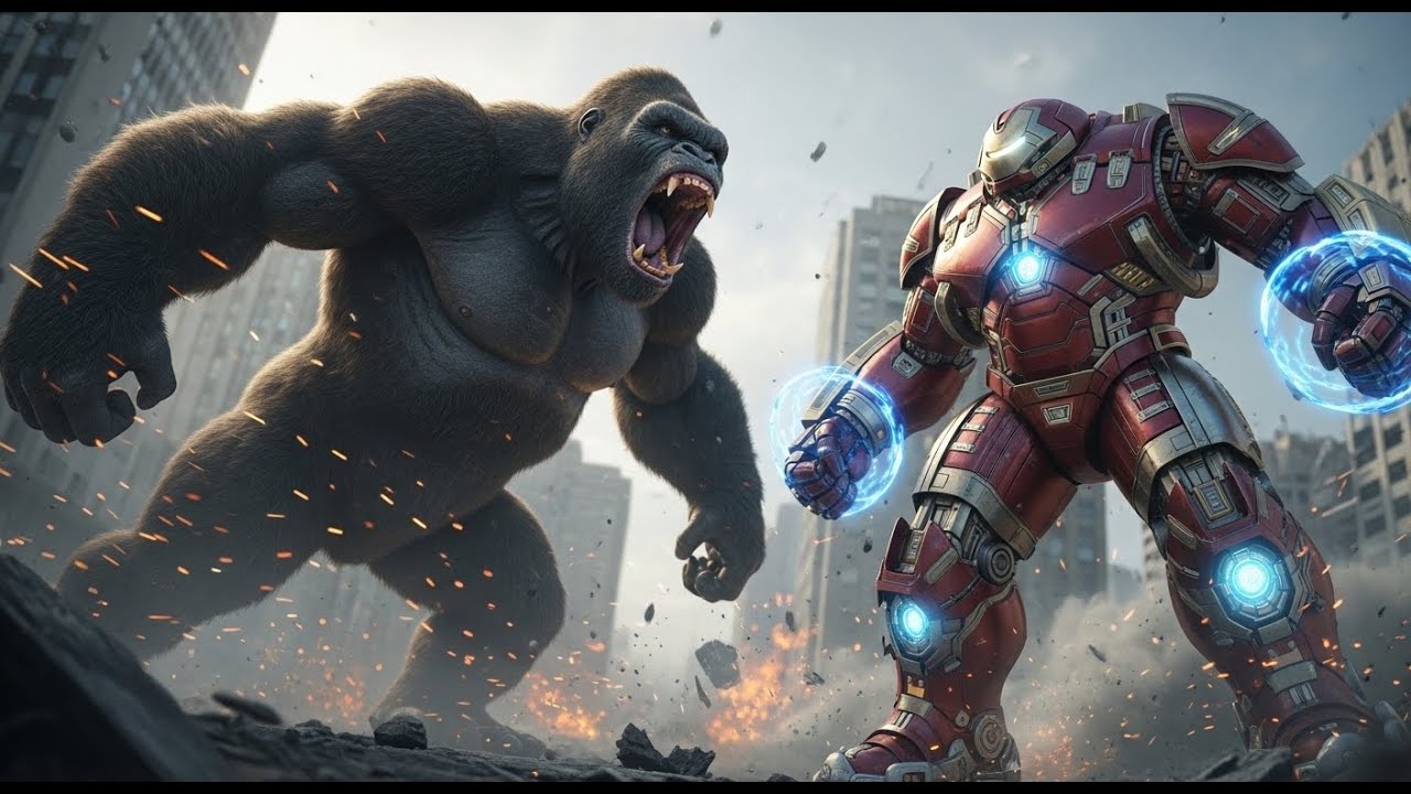 The Rise of the Machine: King Kong Faces Hulkbuster in a Deadly Battle!