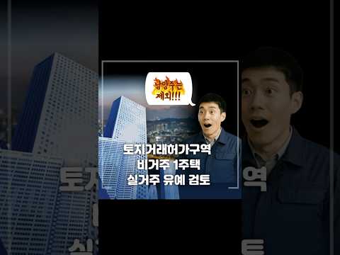 토지거래허가구역 비거주 1주택 실거주 유예?