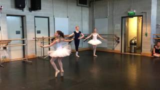 Maya during rehearsals of  Pas de Trois from  Nutcracker with Galina Enikeeva