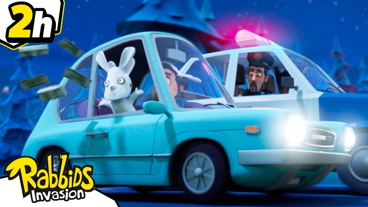 Mega Rabbid Mega Rabbid Chase 🚨😼 | RABBIDS INVASION 🐰 | 2H Compilation | Cartoon ...