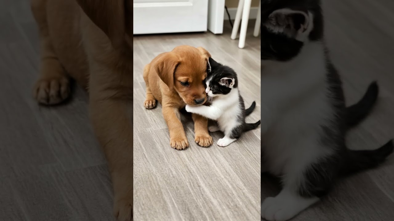 Cute Kitten And Puppy Puppydog