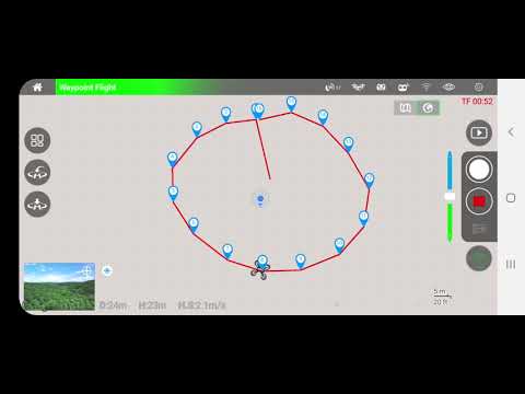 MJX Bugs 16 Pro map flight test (Waypoint route)