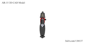 AR-15 CAD 3D Model