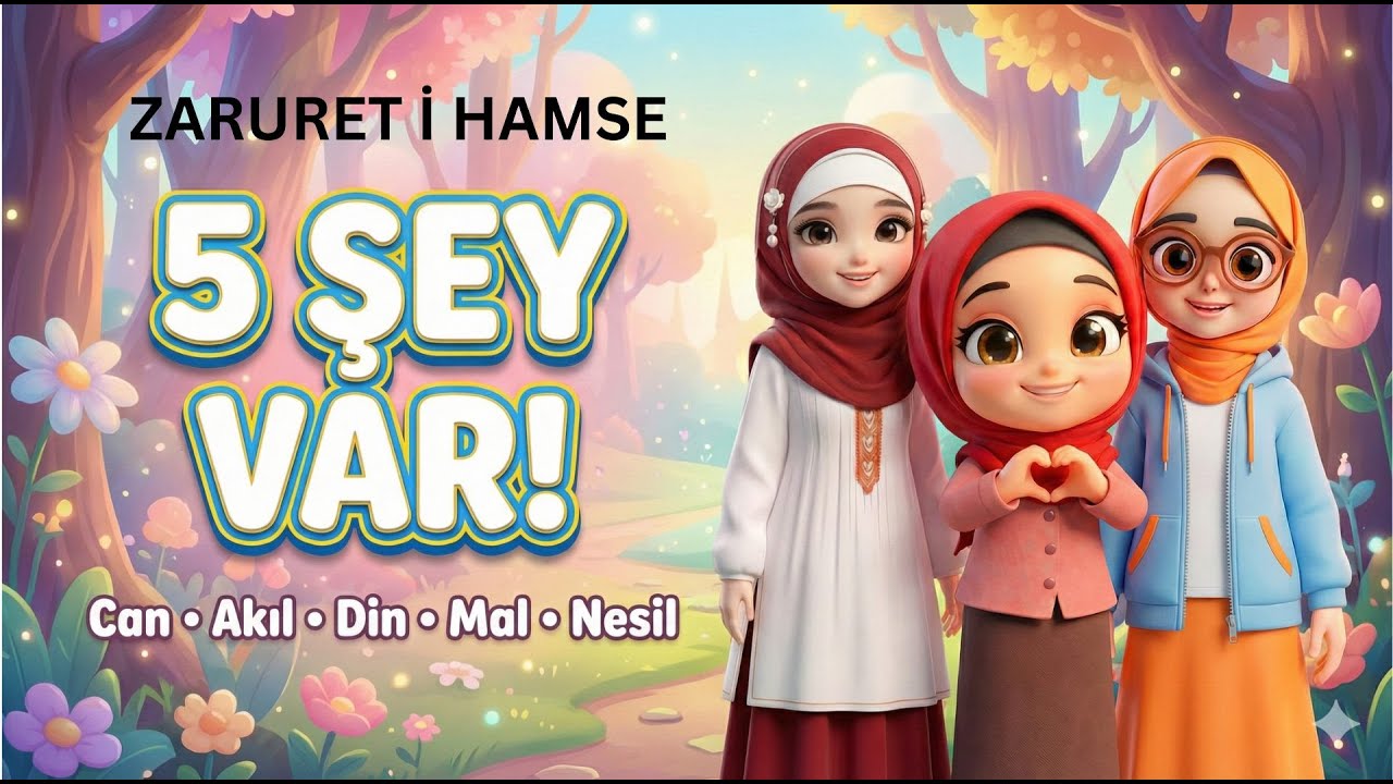 BEŞ ŞEY VAR | hareketli çocuk ilahisi