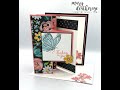 Stampin Up//Touch of Ink// Happy Thoughts//Flower & Field DSP//Fancy Fold Card//2021 Sale-A-Bration