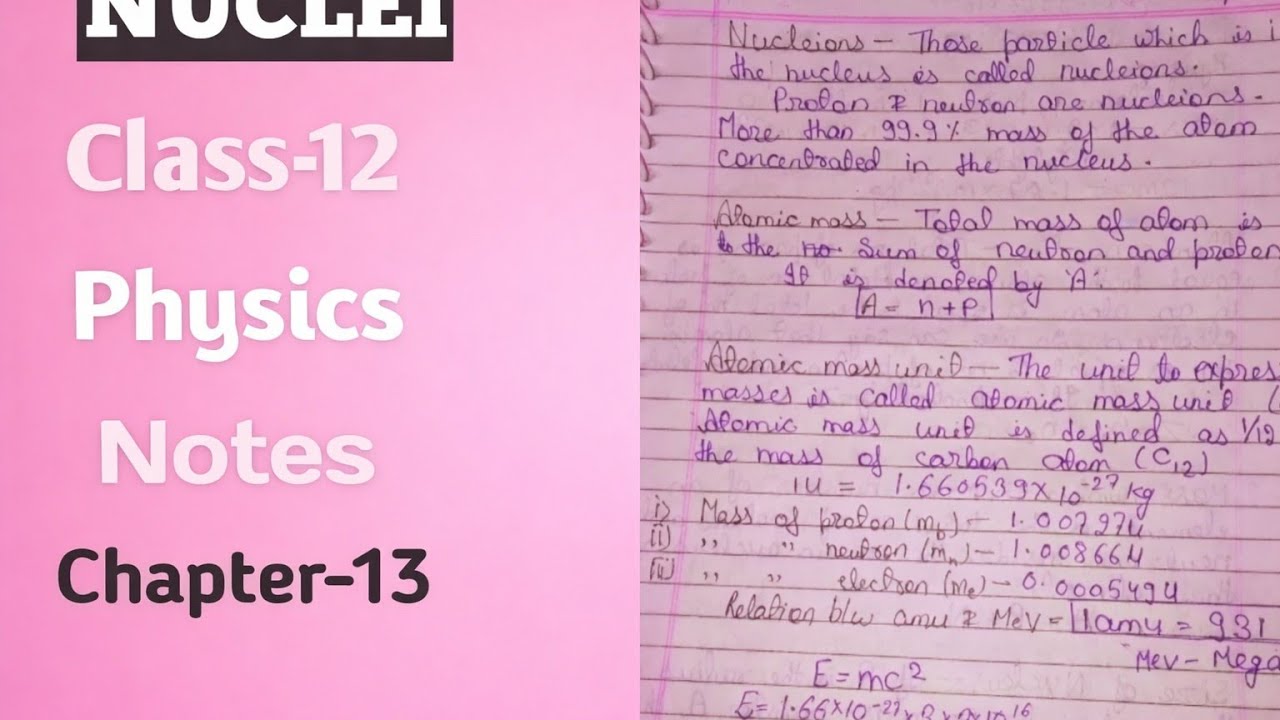 Nuclear forces and it's properties 📚#13.👻Class -12🎉 Physics 🌸Chapter -13🥳Ncert notes 