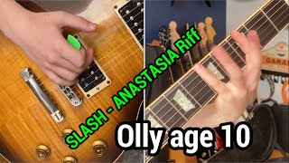 GIBSON Les Paul - SLASH: ANASTASIA - 10 year old Olly. Fast Fingers and stunning guitar.