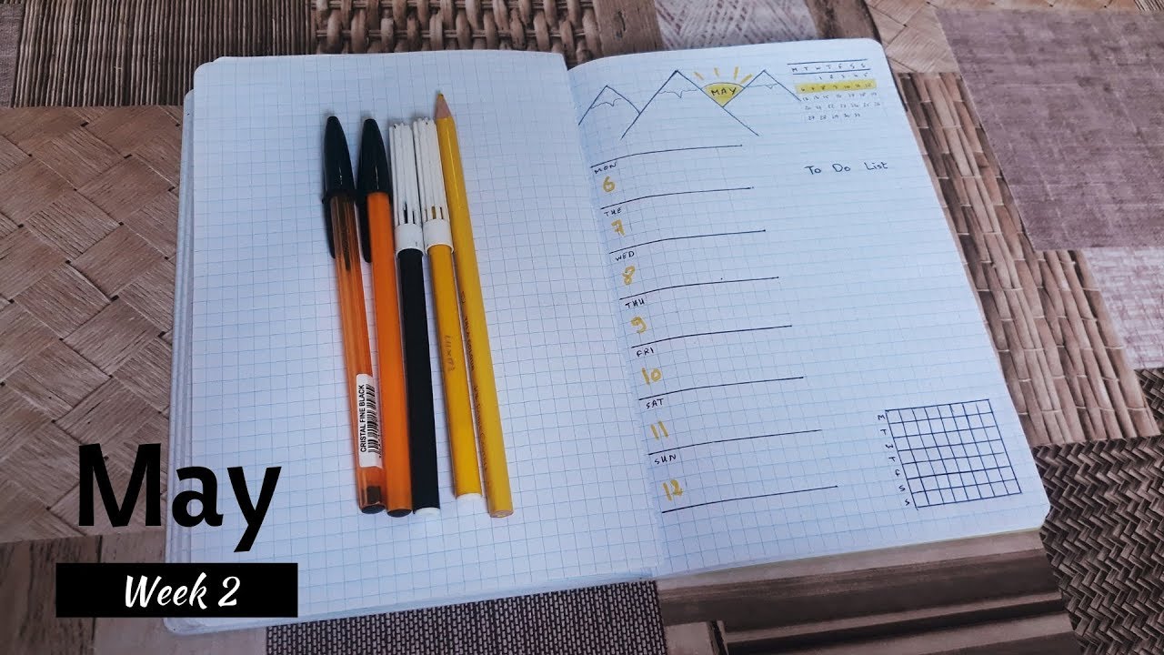 Plan With Me : May 2019 ~ Week 2 | Bullet Journal (불렛저널 / بولت جورنال)