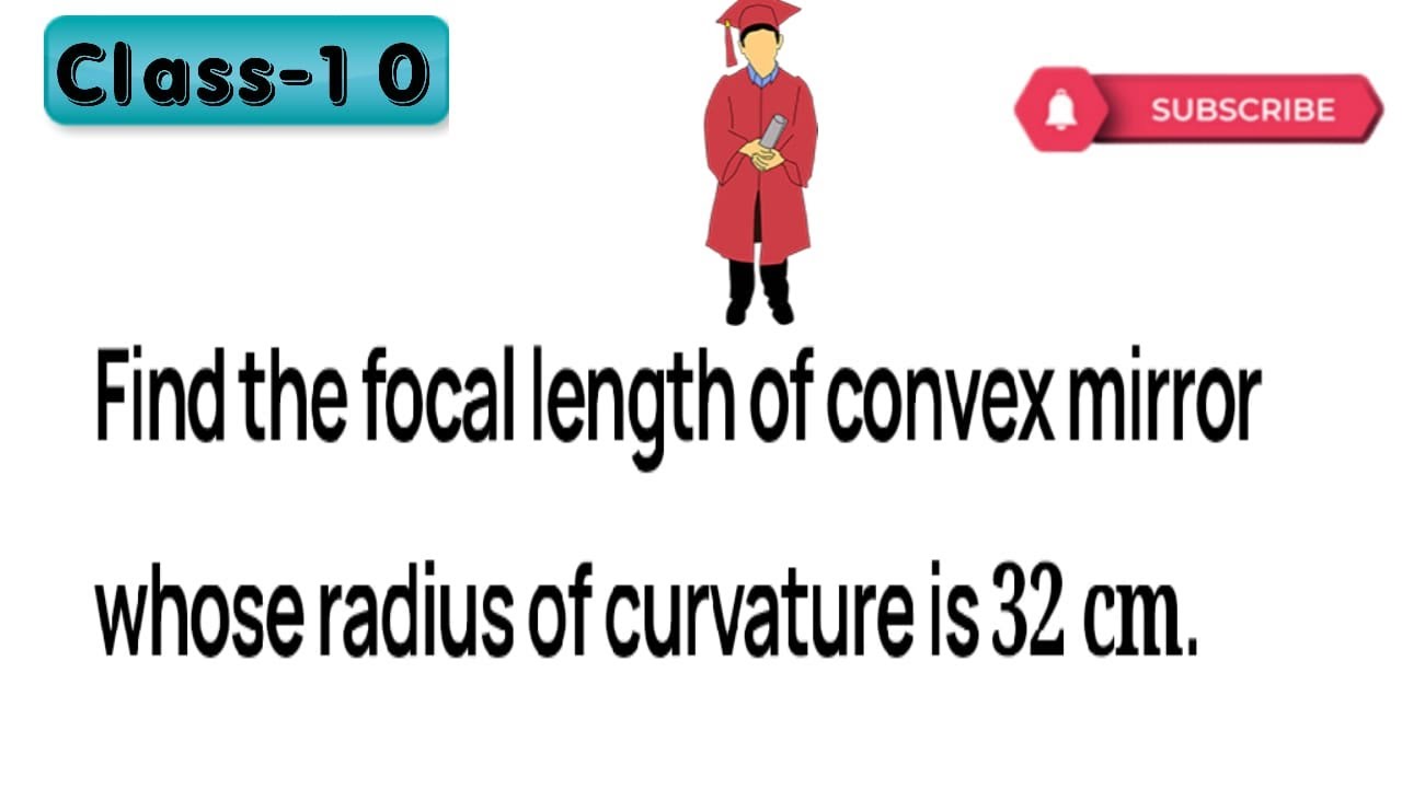 Find the focal length of a convex mirror whose radius of curvature is