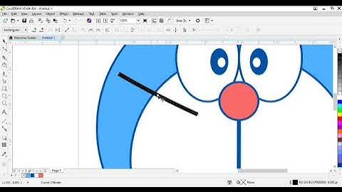 Doremon face || Coreldraw