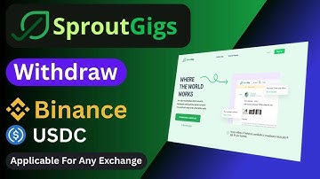 How to withdraw from Sproutgigs earnings as USDC to Binance | Any Exchange