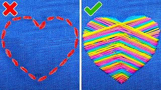 EASY SEWING TUTORIALS || Hand Sewing Hacks, Embroidery, Clothes Repair & Many More!