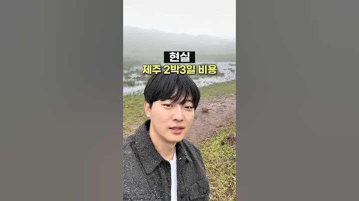 요즘 제주 2박3일 비용