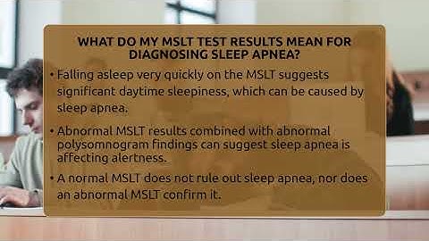 What Do My MSLT Test Results Mean For Diagnosing Sleep Apnea? - Sleep Apnea Support Network