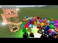 Selene Family and Angry Munci Family and Lobotomy Dash Nextbots Vs Towers In Garry's Mod