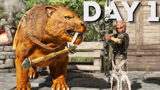Day 1 On ARK ASCENDED SMALL TRIBES - PVP